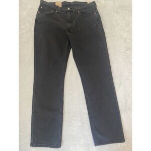 Levi's 514 Jeans Mens 36 X‎ 32 Black Denim Stretch 5-Pocket Straight Leg Zip Fly